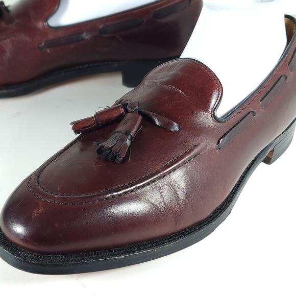 Johnston Murphy Men\'s Aristocraft US9B/D Burgundy Leather Tassel Loafers